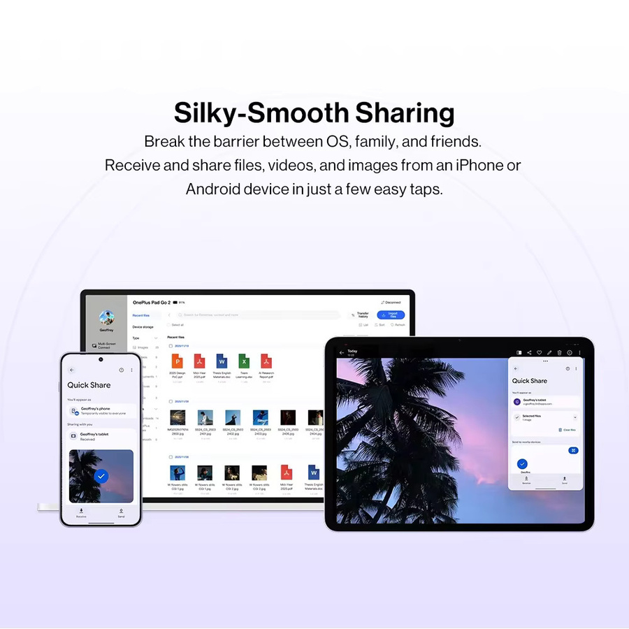 OnePlus Pad GO Globale Version Tablet mit 12,1 Zoll 2,8k-Display, 8 GB RAM, 128 GB Speicher, WiFi und 5G, Schwarz - Bild 5