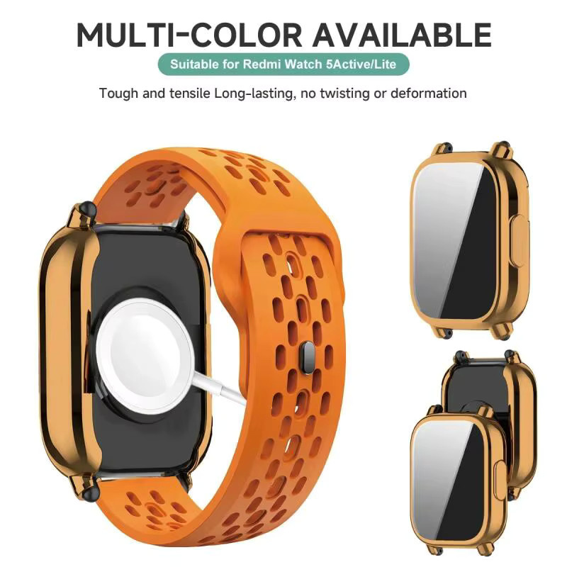 Xiaomi Uhrenzubehör, Silikon Armband, Schwarz, Redmi Uhr 5 Aktive, Redmi Uhr 5 Lite - Bild 5