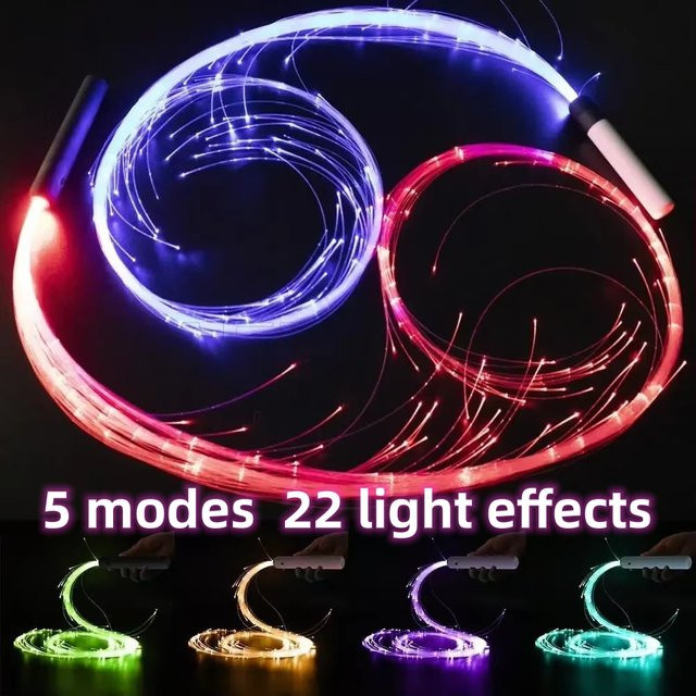 SAGE LU MEI RGB LED Glasfaser Peitsche mit 7 Farben für Disco, Dance und Party-Atmosphäre in Multicolour - Bild 1