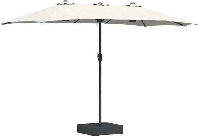 vidaXL Gartenparasol aus Polyester und Stahl in Sand, B/T/H: 385 x 209 x 244 cm - Bild 1