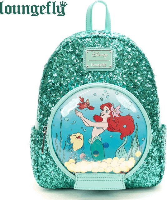 Loungefly Disney Little Mermaid Snow Globe Pailletten Mini-Rucksack - Bild 1