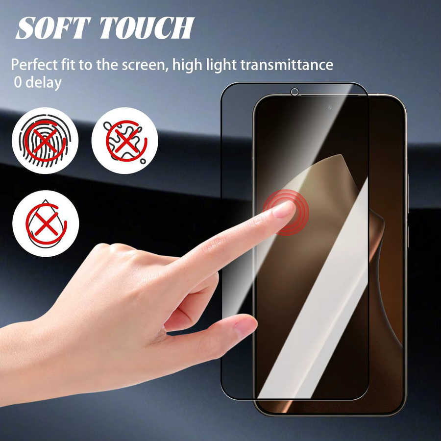 Privatsphäre Displayschutz aus gehärtetem Glas mit 9H Härte für Xiaomi 17T Pro, Xiaomi 15 und Xiaomi 14 T Pro 5G, transparent, vollständige Abdeckung - Bild 5