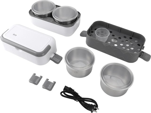 Elektrische Lunchbox von OutsideWorld mit 200W Schnellheizung und automatischer Abschaltung in Grau - Bild 1