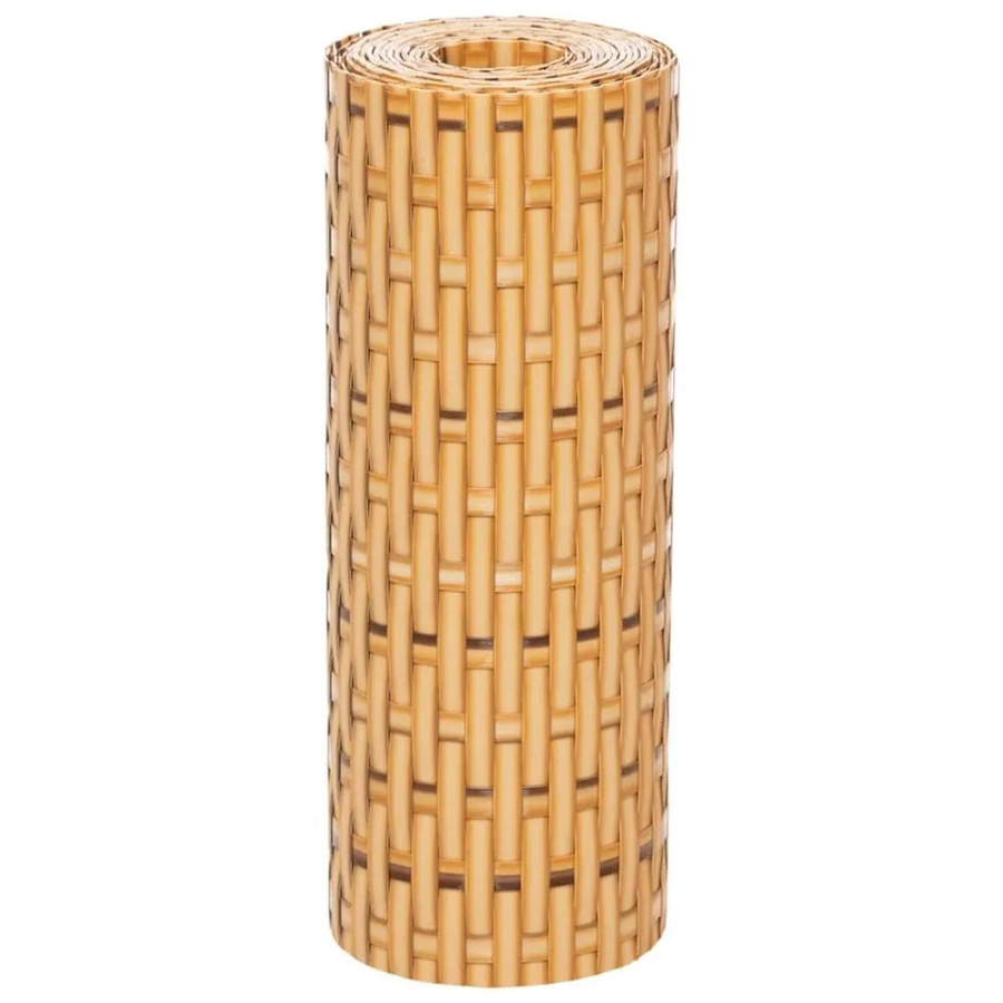 vidaXL Balkon-Sichtschutz aus Poly Rattan, 10 Stück, Hellbraun, B: 255 cm, H: 19 cm - Bild 2