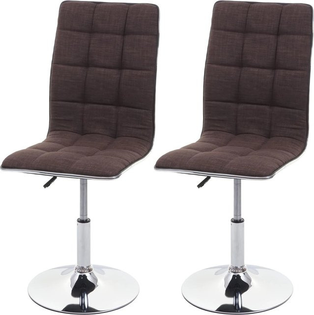 CHEFGASTRO Esszimmerstuhl 2er-Set Modern Braun mit gestepptem Rautenmuster und 360 Grad Drehsitz, B/T/H: 43 x 43 x 103 cm, Sitzhöhe: 41 cm - Bild 1