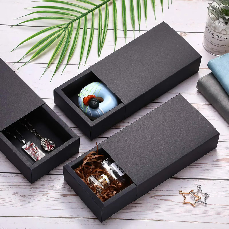 50 Stück Kraft-Papier Schubladenboxen als kleine Geschenkkartons für DIY-Projekte und Hochzeitsverpackungen - Bild 2