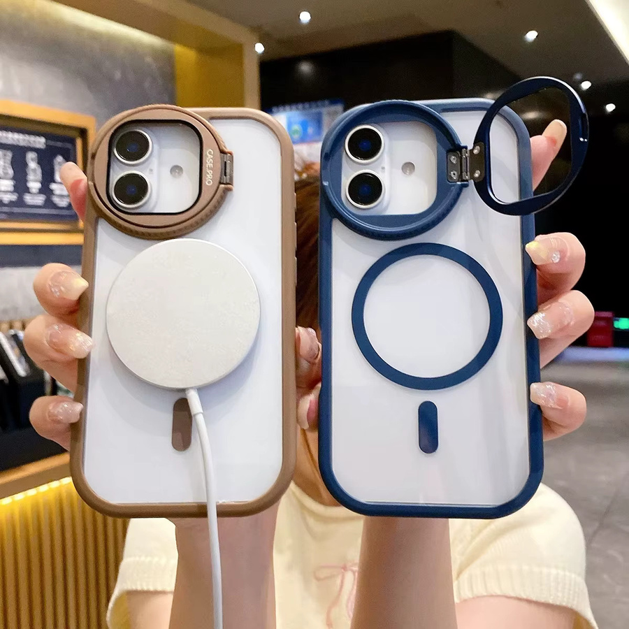LICOERS Schutzhülle mit magnetischem Ständer für iPhone Air 17 Pro Max, 17 Air und 17 Pro, transparent, mit Kameraschutz und stoßfestem Design - Bild 3