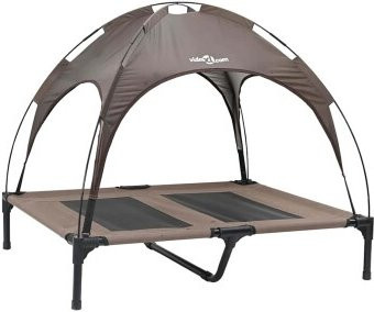 vidaXL Hundebett Braun aus Metall, B/T/H: 92 x 77 x 82,5 cm - Bild 1