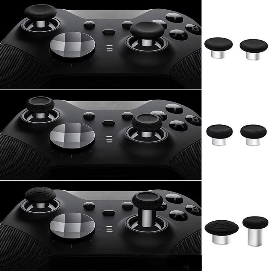 Microsoft DIY-Kit für Xbox One Elite Series 2 Edition Gaming-Controller mit Metallknöpfen, Joystick und Paddles in Schwarz und Silber - Bild 3