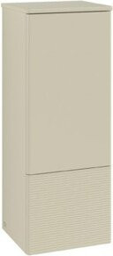 V&B Mittelschrank Antao mit Frontstruktur und Anschlag links, Farbe Silbergrau Lack, B/T/H: 41,4 x 35,6 x 104 cm - Bild 1