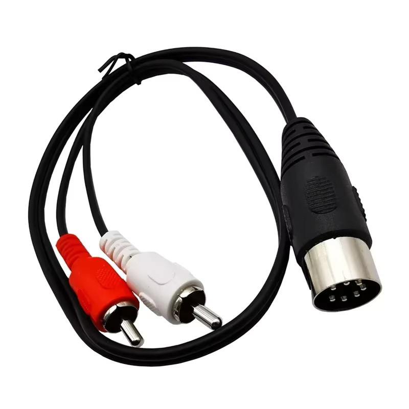 BSN MIDI-zu-RCA-Audiokabel mit 7-poligem DIN-Stecker auf 2 Dual-RCA-Stecker in Schwarz - Bild 6