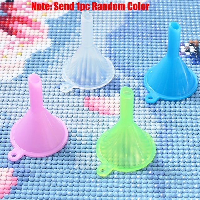 Mini Plastiktrichter für DIY Diamantmalerei und Perlenbehälter in verschiedenen Farben - Bild 1
