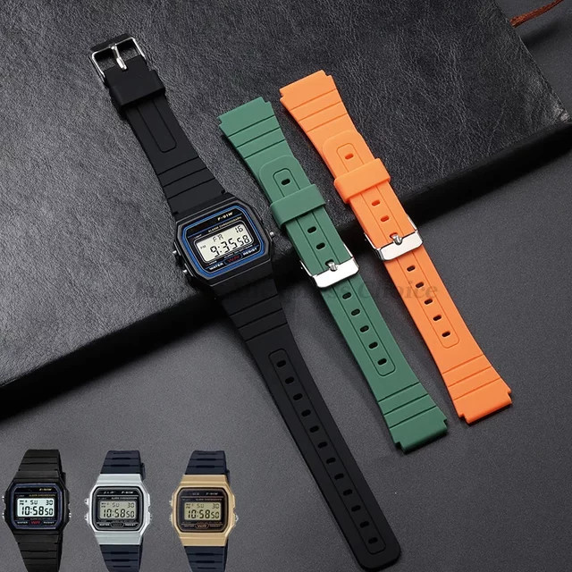 Uhrenarmband Silikon, Schwarz, Herren - Bild 1