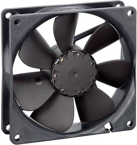 EBM Papst 3414 N Axiallüfter 24 V/DC 82 m³/h Schwarz B/H/T: 92 x 92 x 25,4 mm - Bild 1