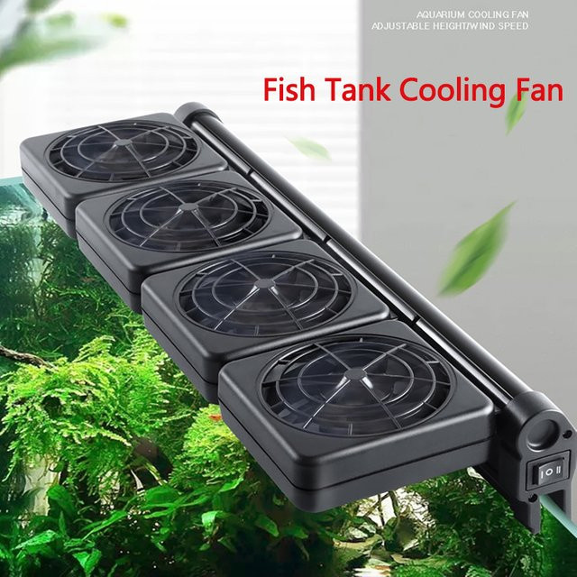 Dreamburgh Aquarium-Lüfter in Schwarz mit Timer und einstellbarer Windgeschwindigkeit für Aquarien bis 12 mm Glasdicke - Bild 1