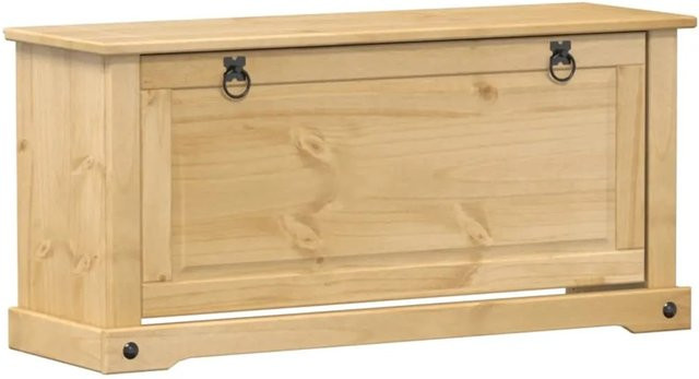 vidaXL Schuhschrank Corona aus Massivholz Kiefer in Braun, B/T/H: 99 x 32 x 47 cm - Bild 1