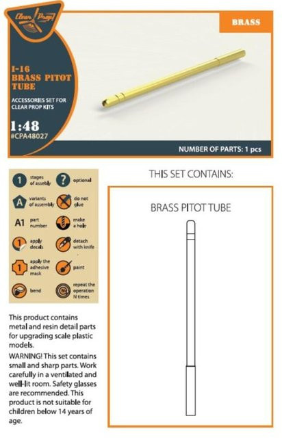 Clear Prop I-16, Brass pitot tube - Bild 1