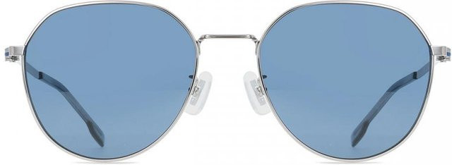 Boss 1471 F Sk Asian Fit Sonnenbrille, Herren, Vollrand, Rund, Metall, Ruthenium Silver, Grau - Bild 1