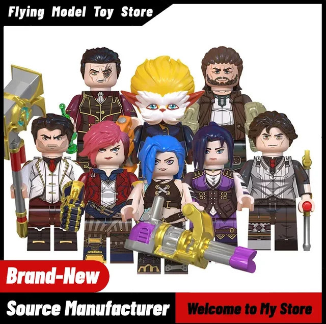 Bandai Arcane Figur, Jinx Vi Jayce Viktor, Figurine Statue, Q-Version - Bild 1
