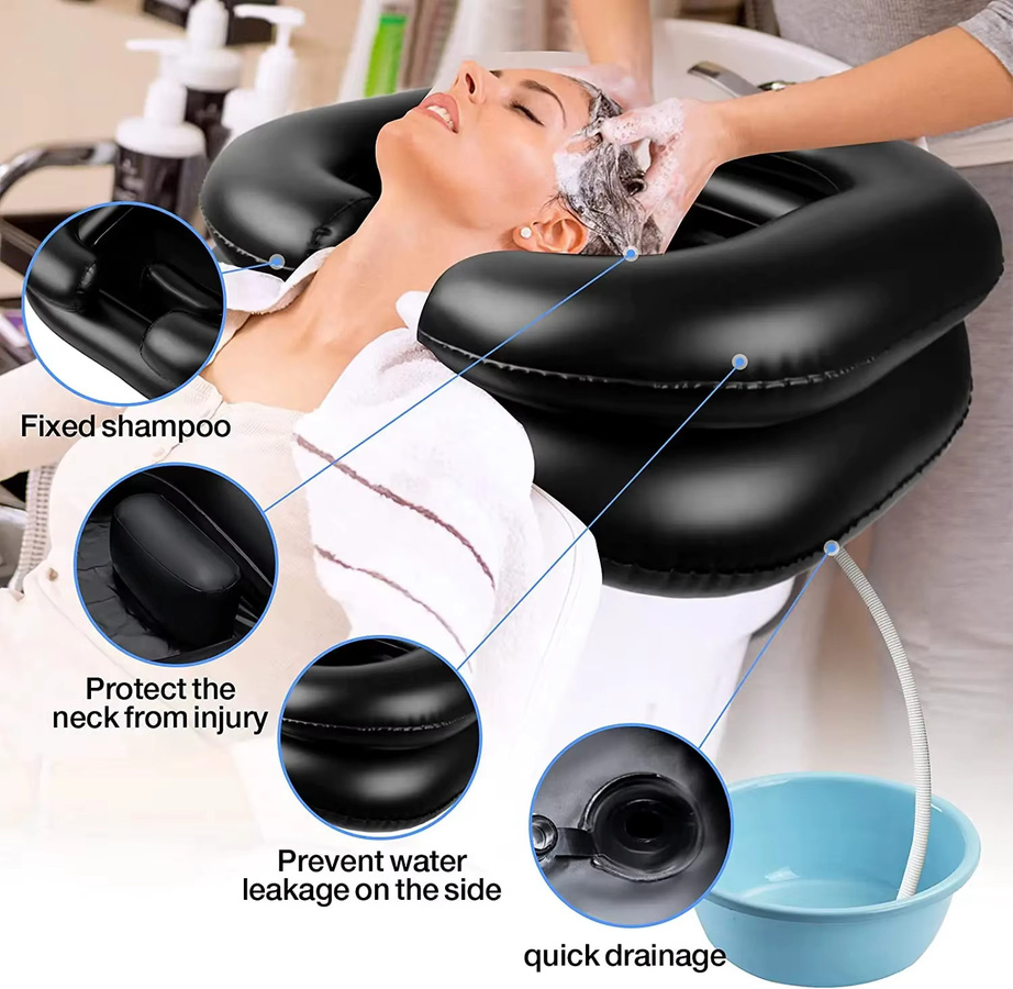 Aufblasbare PVC-Haarwaschschüssel, tragbar und faltbar, Unisex - Bild 4