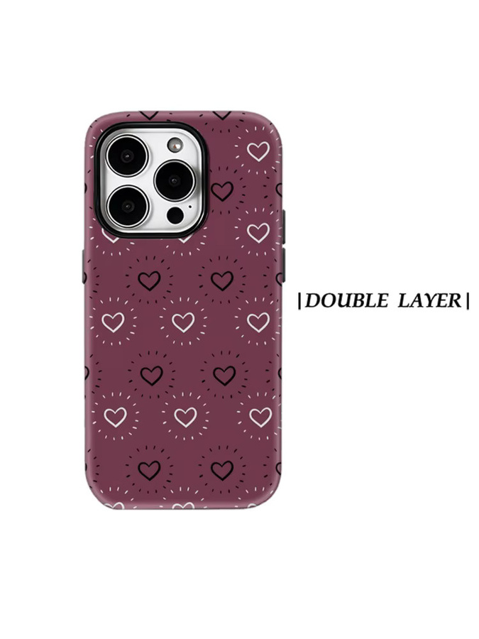 Robuste doppelschichtige Handyhülle mit Magnetfunktion für iPhone 17 16 15 14 13 Pro Max Plus von Potdemiel in Burgunderrot - Bild 5