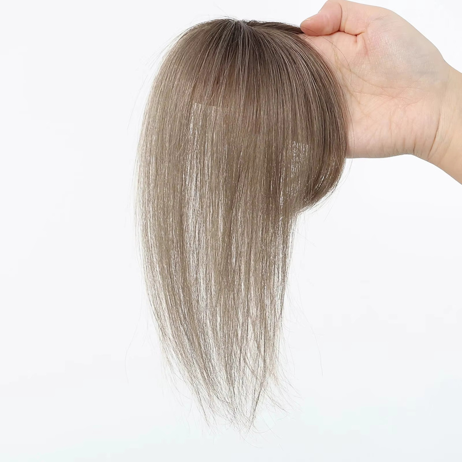 HAIRCUBE Echthaar-Toupet Ombre Braun, 3D Wispy Bangs, Damen - Bild 4