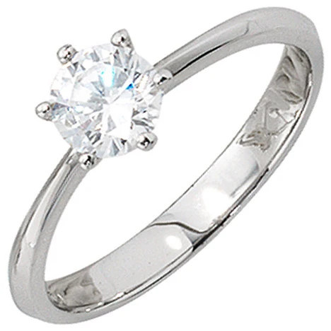 Colfem Ring 925 Silber, Zirkonia, Damen, Ringgröße 56 - Bild 1
