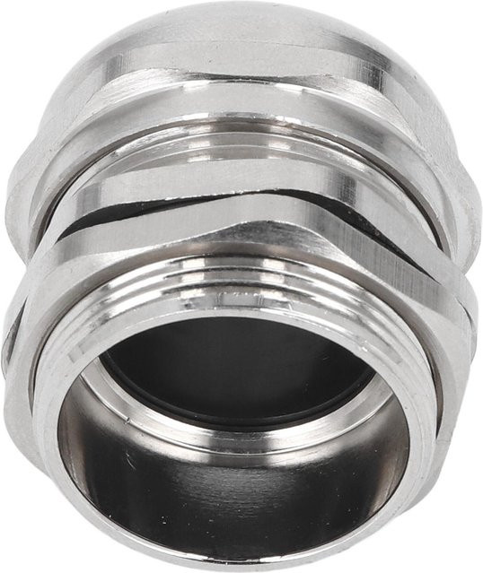 Wasserdichte Kabelverschraubung aus Edelstahl in Silber mit einstellbarer Dichtungshülse M32 für 15 bis 22 mm Schutz - Bild 1