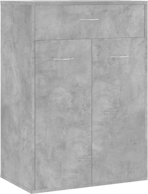 vidaXL Schuhschrank aus Holzwerkstoff in Betongrau mit Türen und Schubladen, B/T/H: 60 x 35 x 84 cm - Bild 1