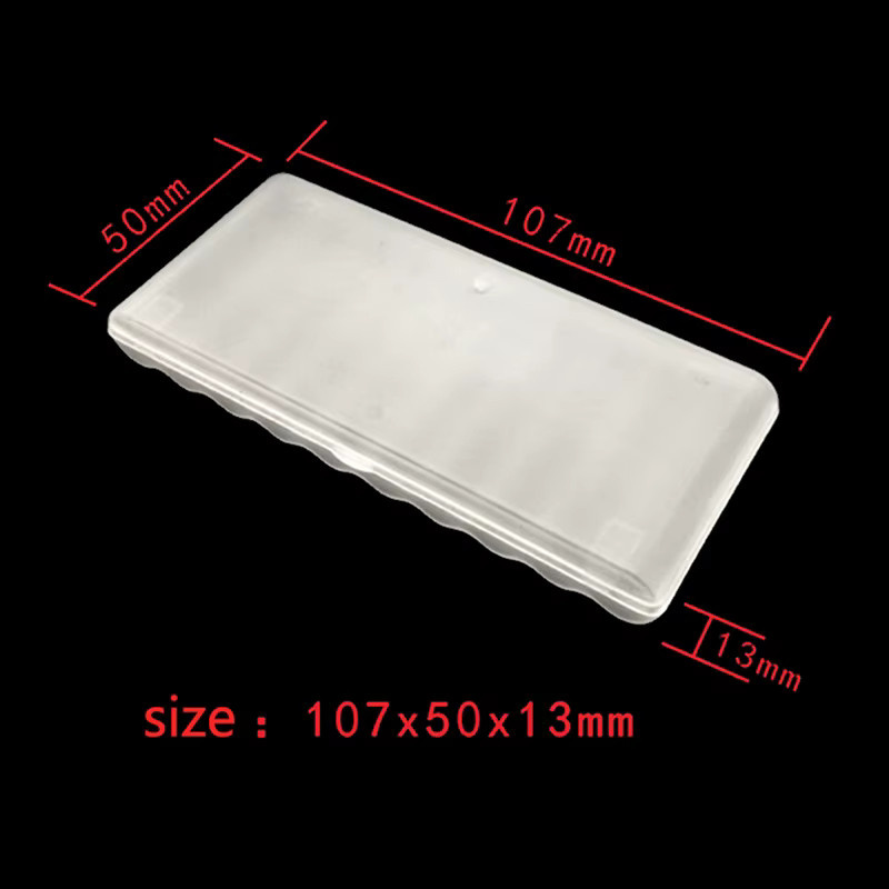 Tragbare Batterie-Organizer Box aus Kunststoff für 10 Stück AAA, AA oder 18650 Batterien in Transparent - Bild 5