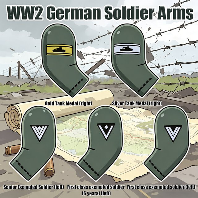 BRICKPANDA WW2 Militär-Soldatenfiguren, Deutscher Panzer Infanterieoffizier, Bausteine, Grün - Bild 1