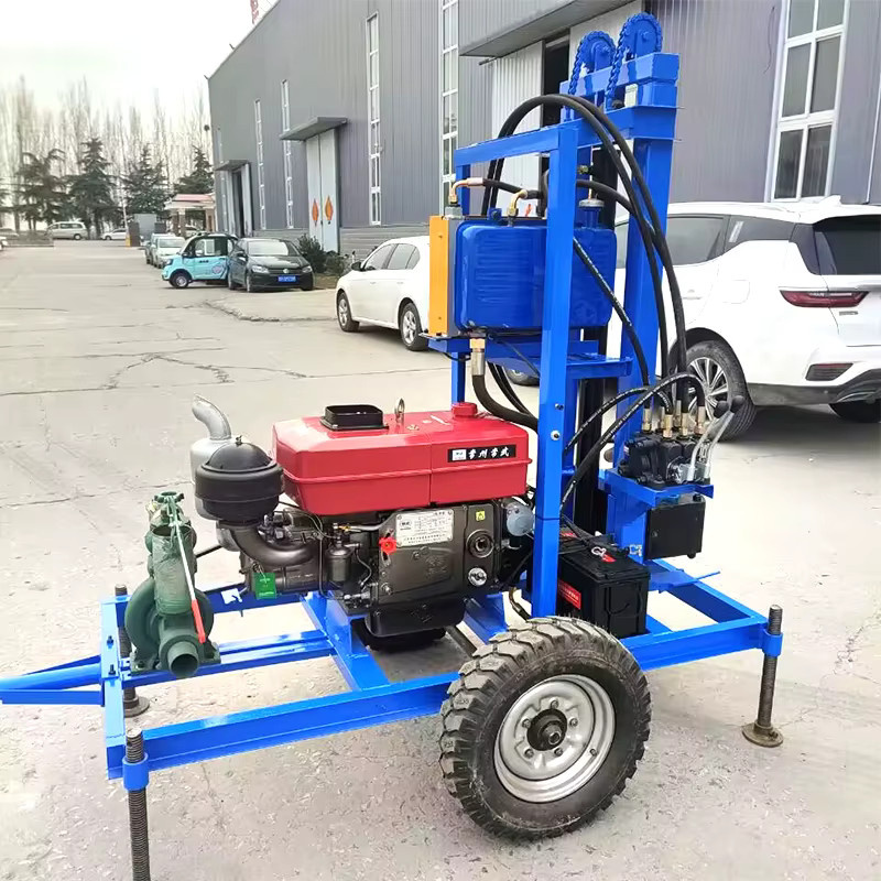 YINSITANDUN Mobiles Brunnenbohrgerät mit 30 PS Dieselmotor und 180 m Bohrtiefe in Blau - Bild 2