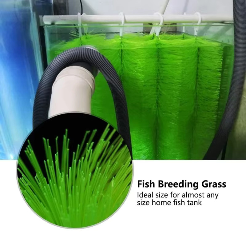 5er Set Koi Fischteich Filterbürsten in Grün zur Fischzucht und als biochemische Filtermedien für Goldfisch-Laich-Inkubatoren, Länge: 60 cm oder 100 cm - Bild 3