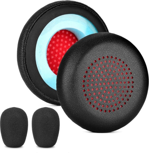 Poly Ersatz-Ohrpolster und Mikrofon-Schaumstoff-Abdeckung für Headsets der Serien 7300 7310 7320 7410 in Schwarz - Bild 1