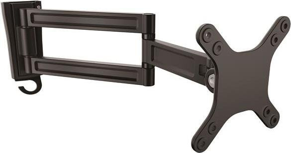 StarTech.com Monitorarm für Wandmontage in Schwarz mit zwei Gelenken für VESA-Monitore und Flachbildfernseher bis 68,60 cm und 15 kg - Bild 1