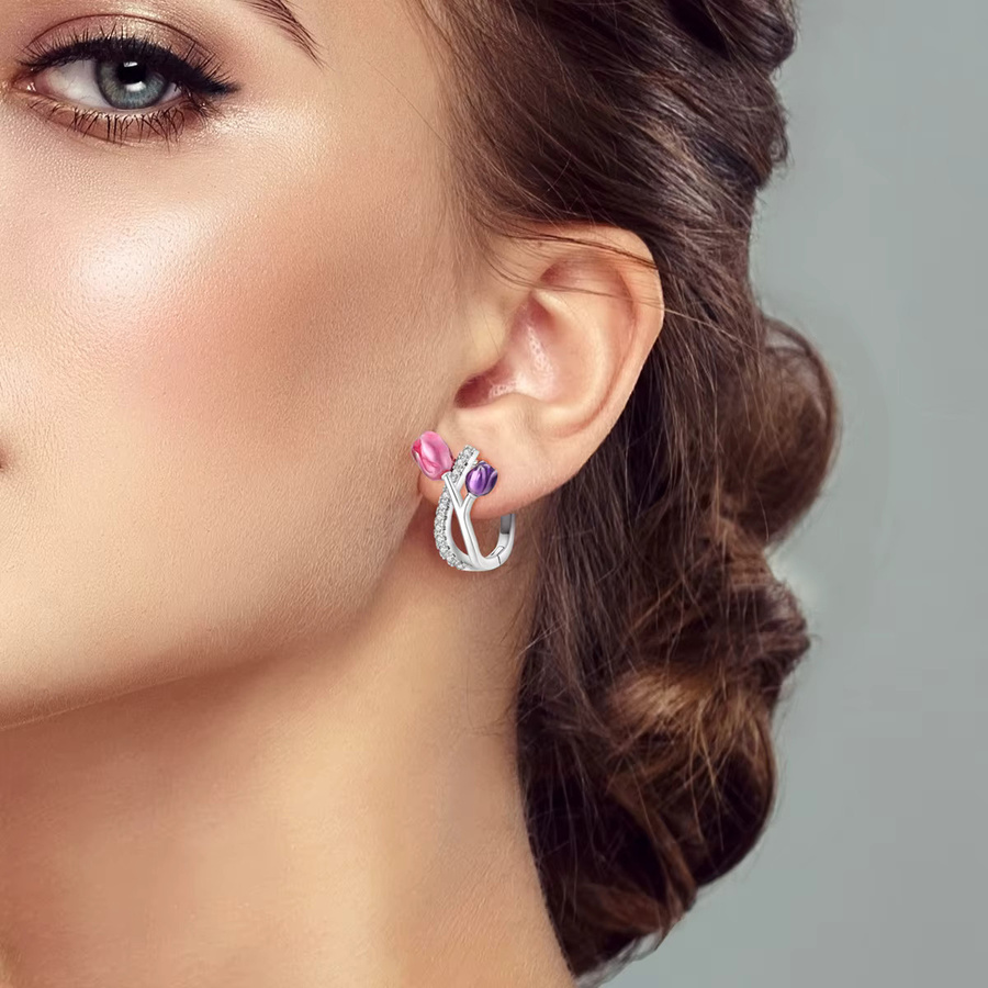 Orstarry Ohrringe, 925 Silber, Zirkonia, Damen - Bild 2