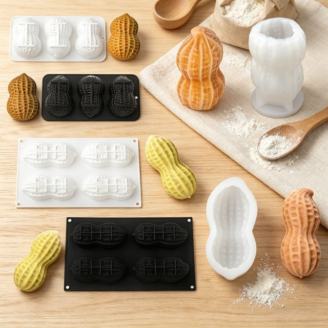 Meibum Silikonform in Erdnussform für Mousse, Schokolade und Desserts - Bild 1