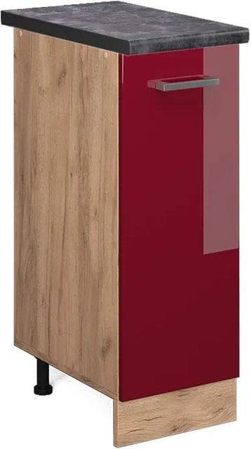 Vicco Apothekerschrank R-Line Medizinschrank für die Küche in Anthrazit Hochglanz B: 30 cm, H: 81,6 cm, T: 60 cm - Bild 1