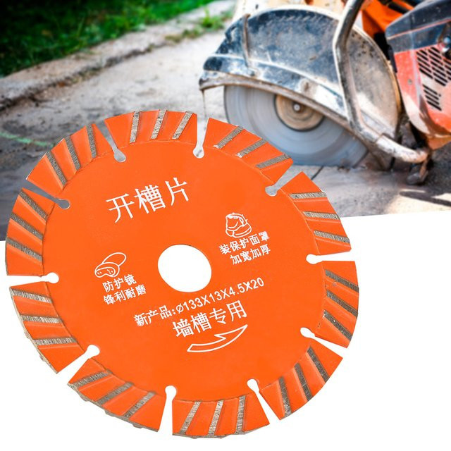 WALFRONT Diamant-Kreissägeblatt für Beton und Keramik, Durchmesser: 133 mm, Orange - Bild 1