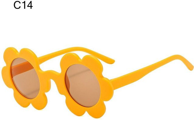 Dote Sonnenbrille Damen, Rund, Kunststoff, Gelb, Vollrand - Bild 1