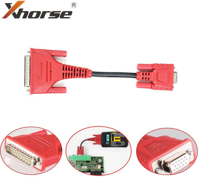 Xhorse DB25 und DB15 Anschlusskabel mit lötfreien Adaptern für BMW, Benz, Honda und Audi zur Verbindung mit VVDI Prog und Schlüsselwerkzeug, Farbe: Rot - Bild 1
