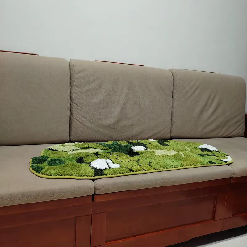 VIKAMA Moderner Teppich mit grünem Animal Print für Wohnzimmer, Schlafzimmer und Flur - Bild 5