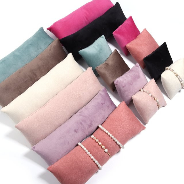 louleur Schmuck-Display-Kissen, Samt, bunt, 8 x 9 cm, 7,5 x 23,5 cm - Bild 1