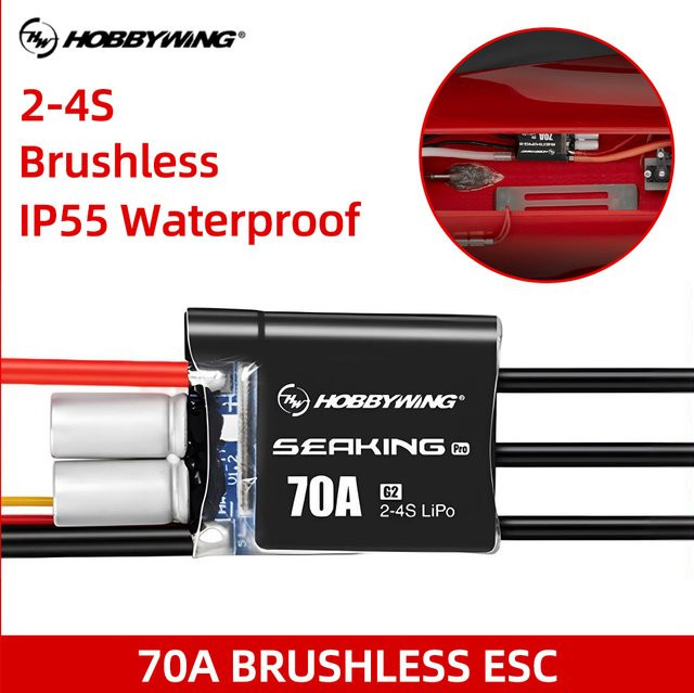 HOBBYWING Seaking 70A PRO Brushless ESC IP55, Zubehör - Bild 1