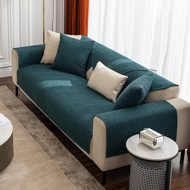 Binchi Outdoor Equipment Leinen Sofabezug in Dunkelgrün, Rutschfester Kissenbezug für dein Sofa, B/H: 70 x 90 cm - Bild 1