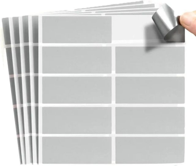50 Stück Rubbelaufkleber in Silber, selbstklebende DIY Rubbelkarten zum Abziehen für Verlosungen und Überraschungsgeschenke - Bild 1