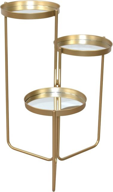 Blumenständer Susi von Möbel direkt online, modern und rund, goldfarben mit Metallgestell - Bild 1