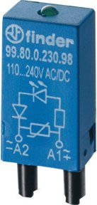 Finder LED Signalleuchte Varis 6..24VACDC Blau für Fas. 94.82/83/84 99.80.0.024.98 - Bild 1