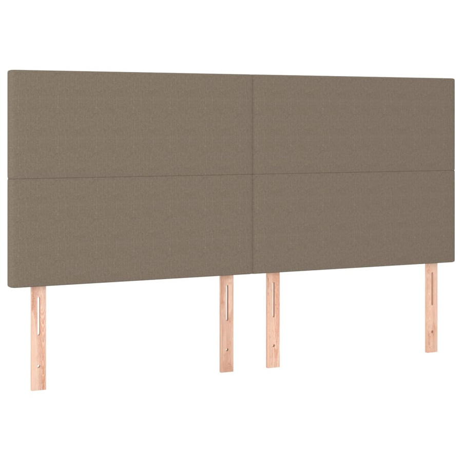 vidaXL Boxspringbett Hybrid mit Matratze und Kopfteil, Farbe: Taupe/Beige/Grau, B/T/H: 200 x 200 x 118 cm - Bild 3