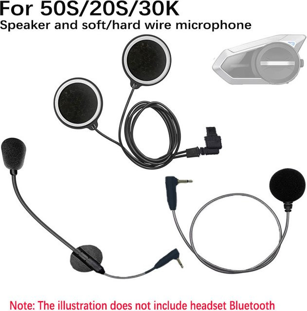 Sena Bluetooth Headset Kommunikationsgerät mit Kopfhörer und Mikrofon für 50S, 20S und 30K in Schwarz - Bild 1
